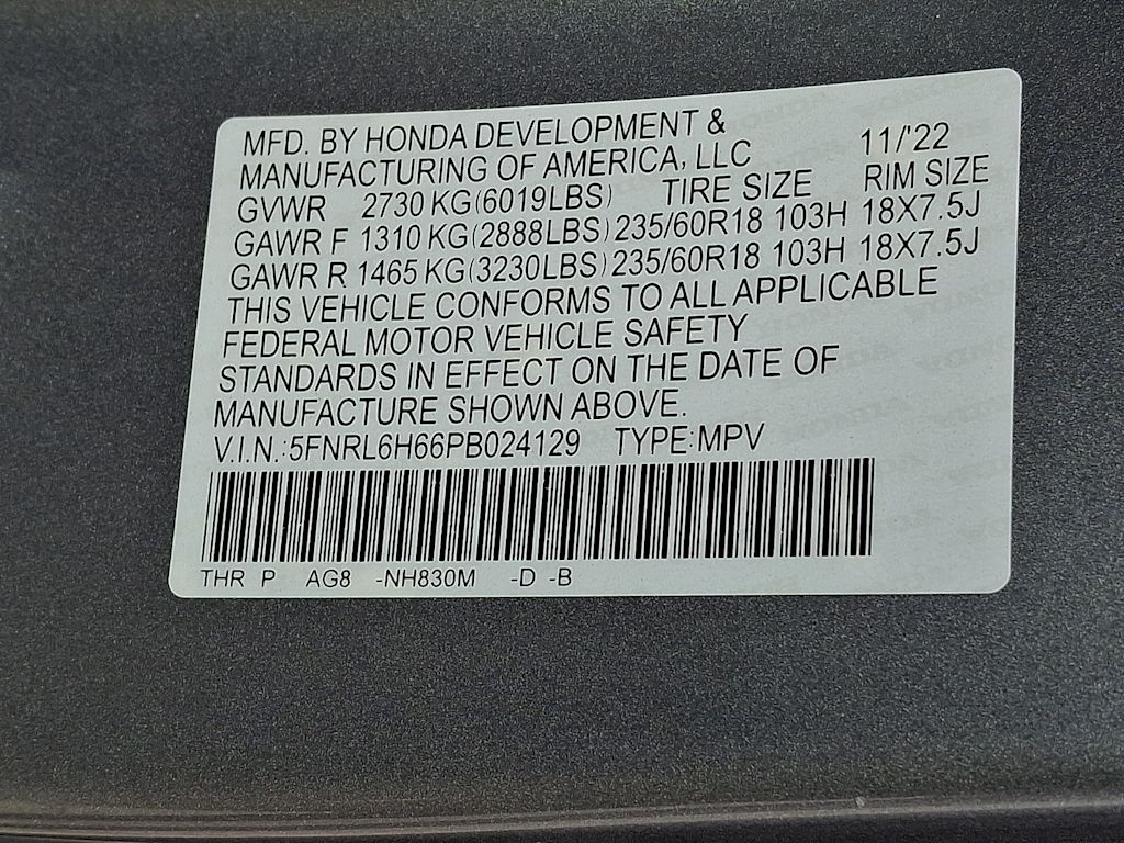 Thumbnail: 2023 Honda Odyssey - 13