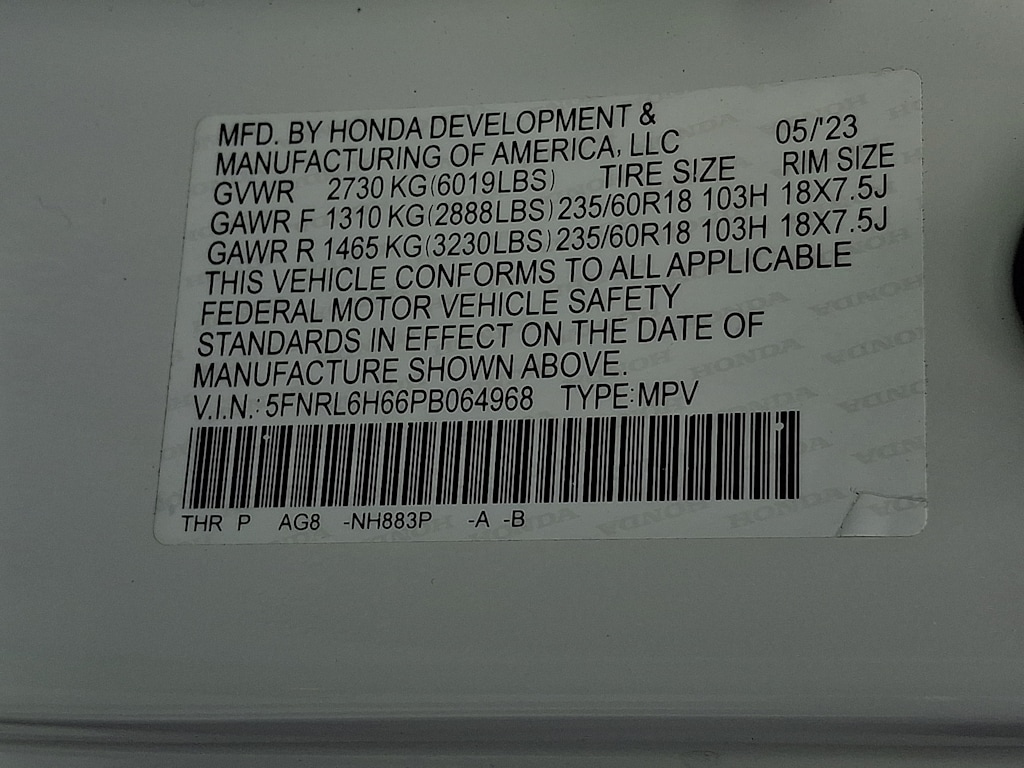 Thumbnail: 2023 Honda Odyssey - 10