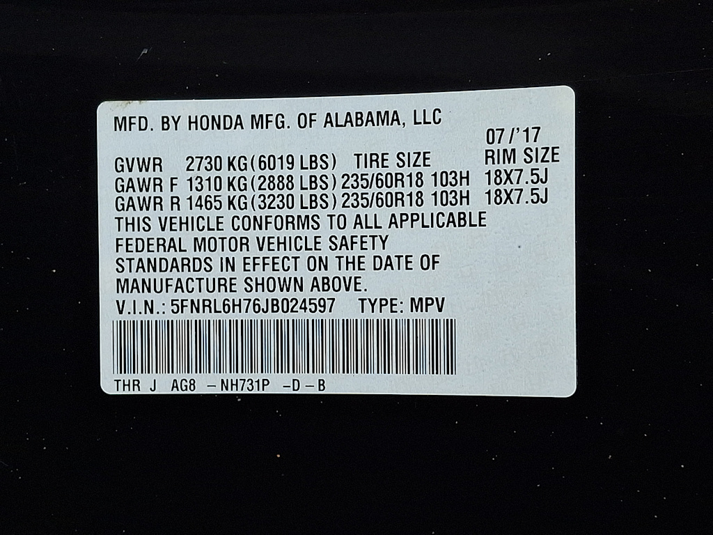 Thumbnail: 2018 Honda Odyssey - 12