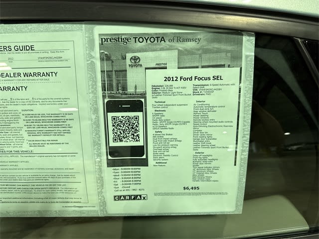 2012 Ford Focus SEL 16