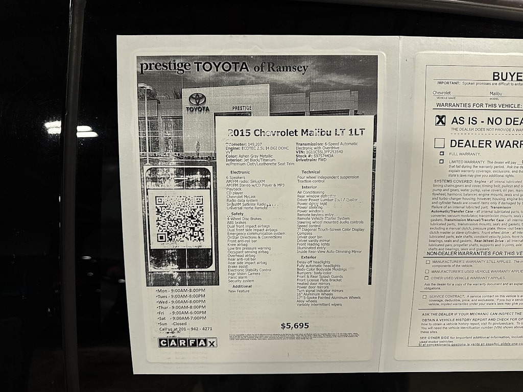 Thumbnail: 2015 Chevrolet Malibu - 13