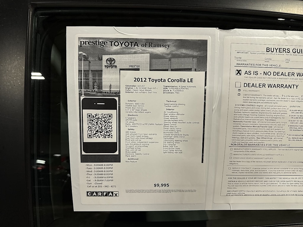 Thumbnail: 2012 Toyota Corolla - 11