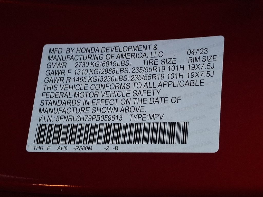 Thumbnail: 2023 Honda Odyssey - 12