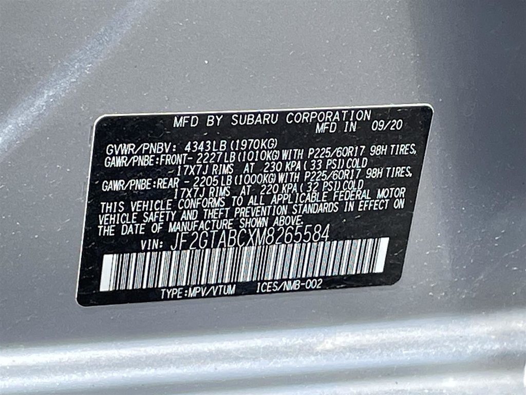 2021 Subaru Crosstrek Base 17