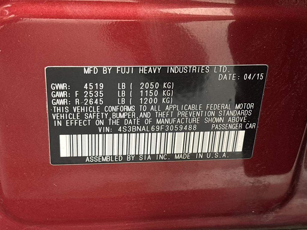 Thumbnail: 2015 Subaru Legacy - 20