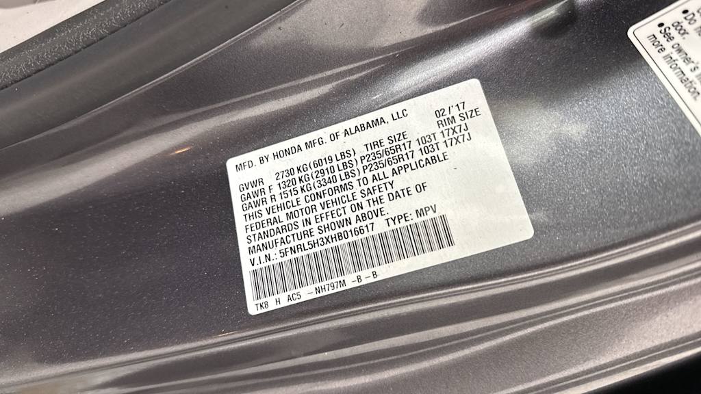 Thumbnail: 2017 Honda Odyssey - 19