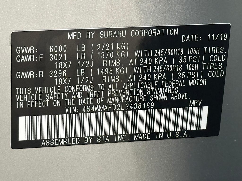 Thumbnail: 2020 Subaru Ascent - 19