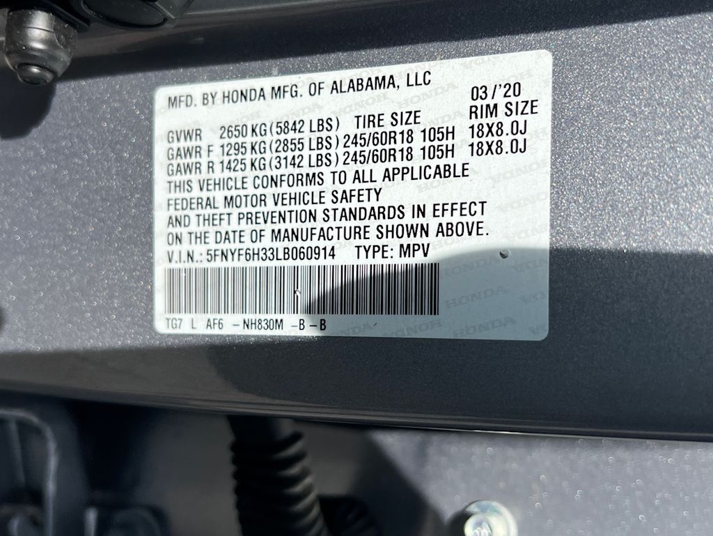 2020 Honda Pilot EX 19