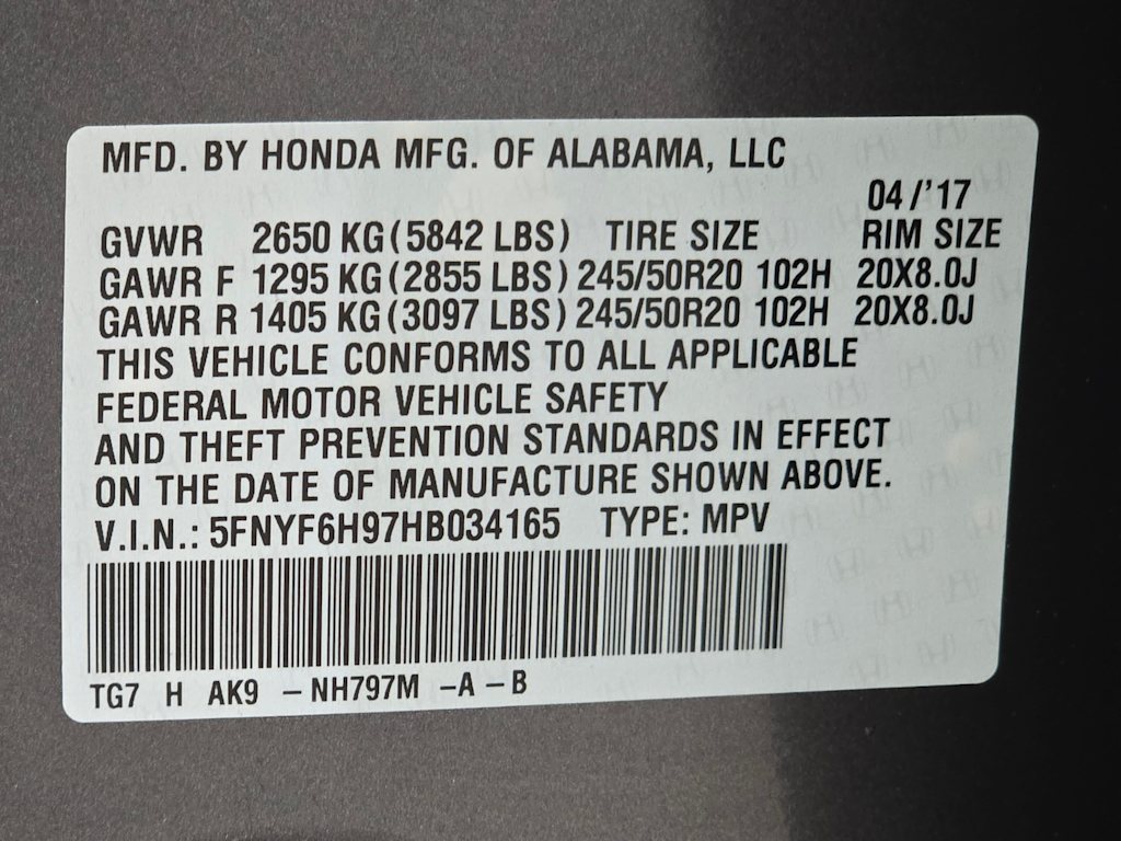 Thumbnail: 2017 Honda Pilot - 21