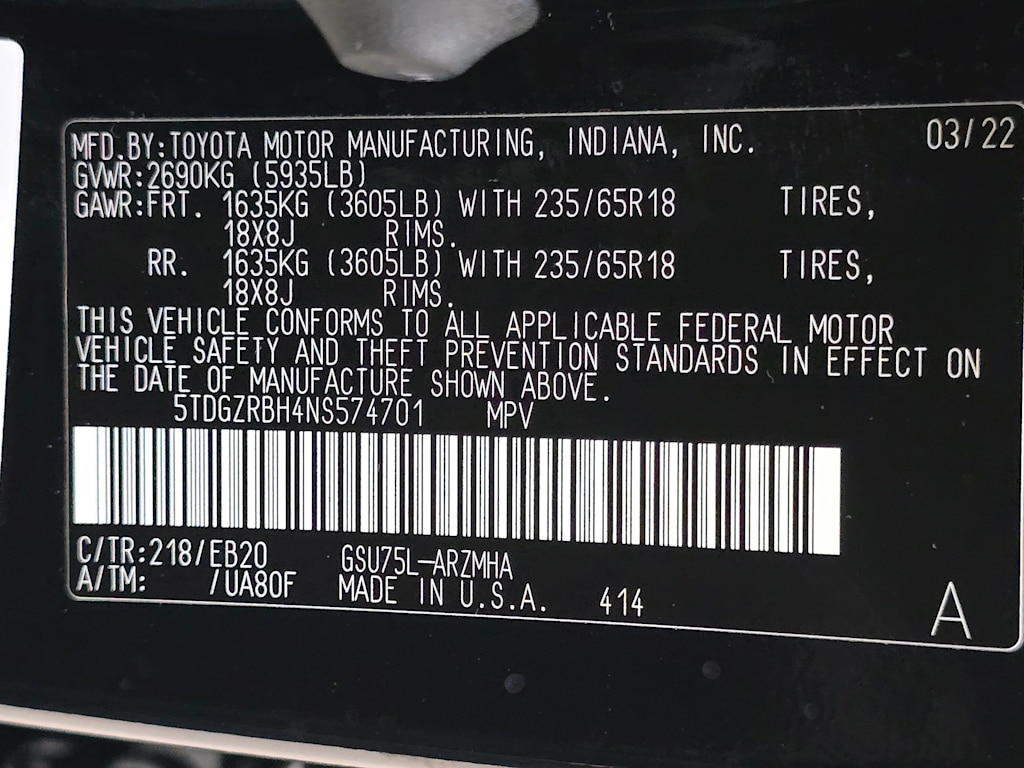 Thumbnail: 2022 Toyota Highlander - 20