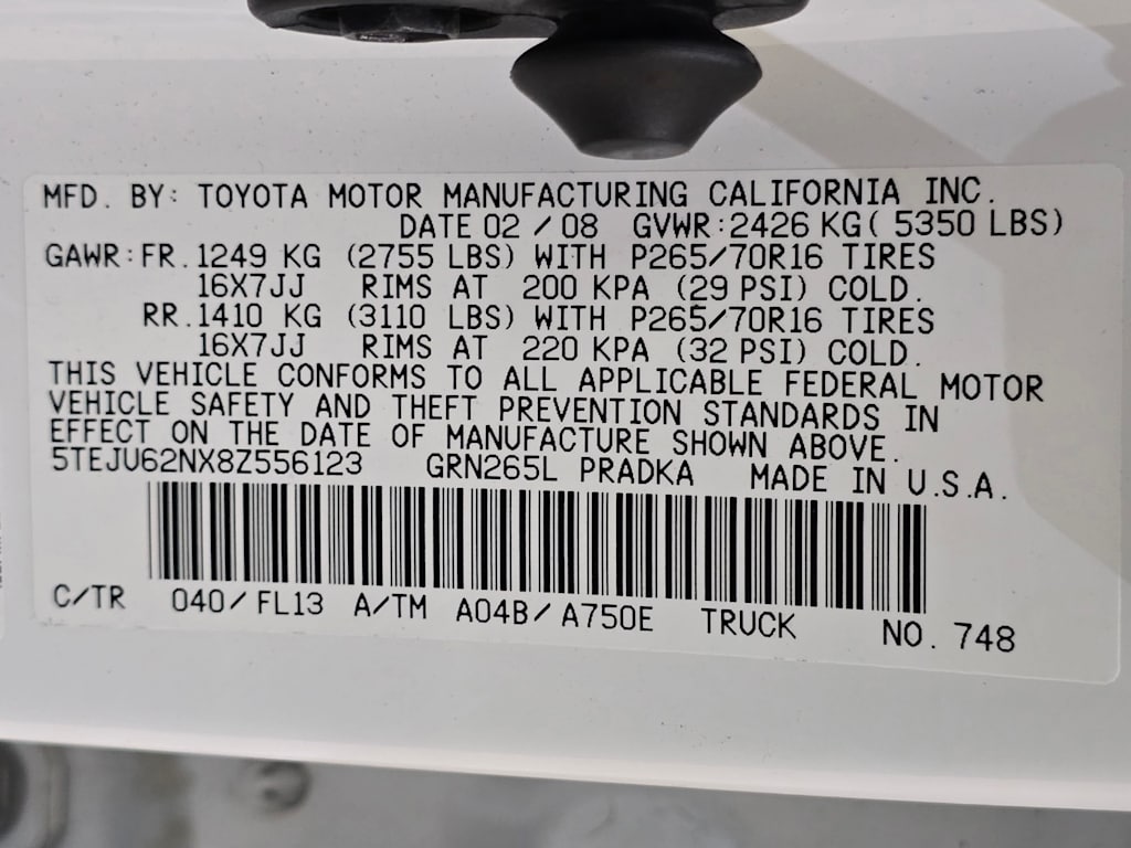 Thumbnail: 2008 Toyota Tacoma - 20