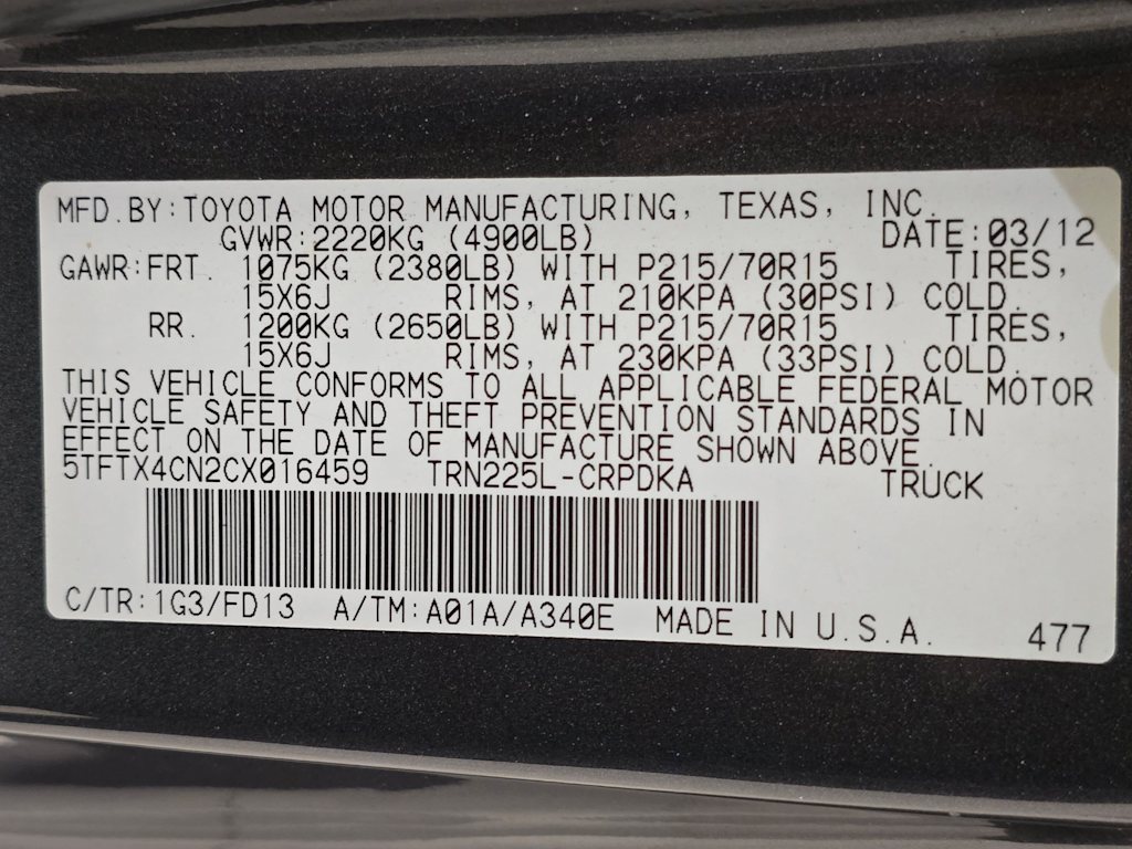 Thumbnail: 2012 Toyota Tacoma - 21