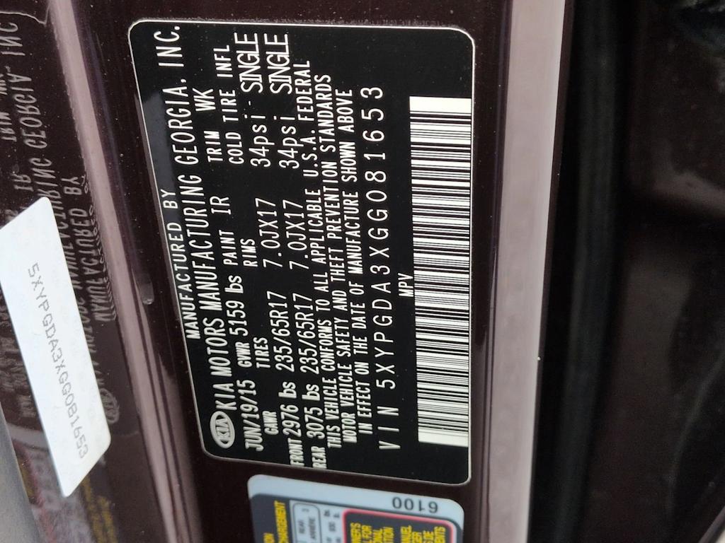 Thumbnail: 2016 Kia Sorento - 20