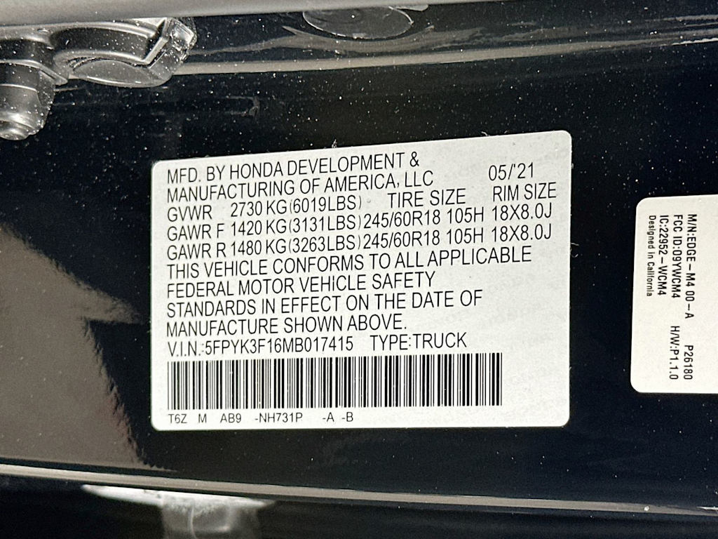 Thumbnail: 2021 Honda Ridgeline - 19