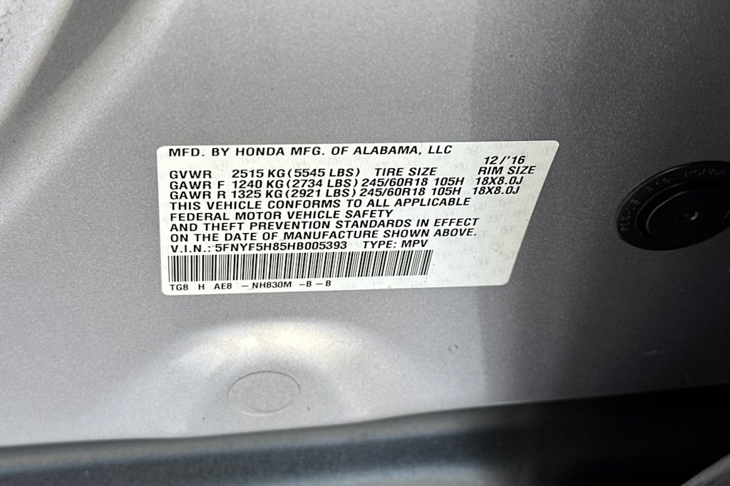 2017 Honda Pilot EX-L 17