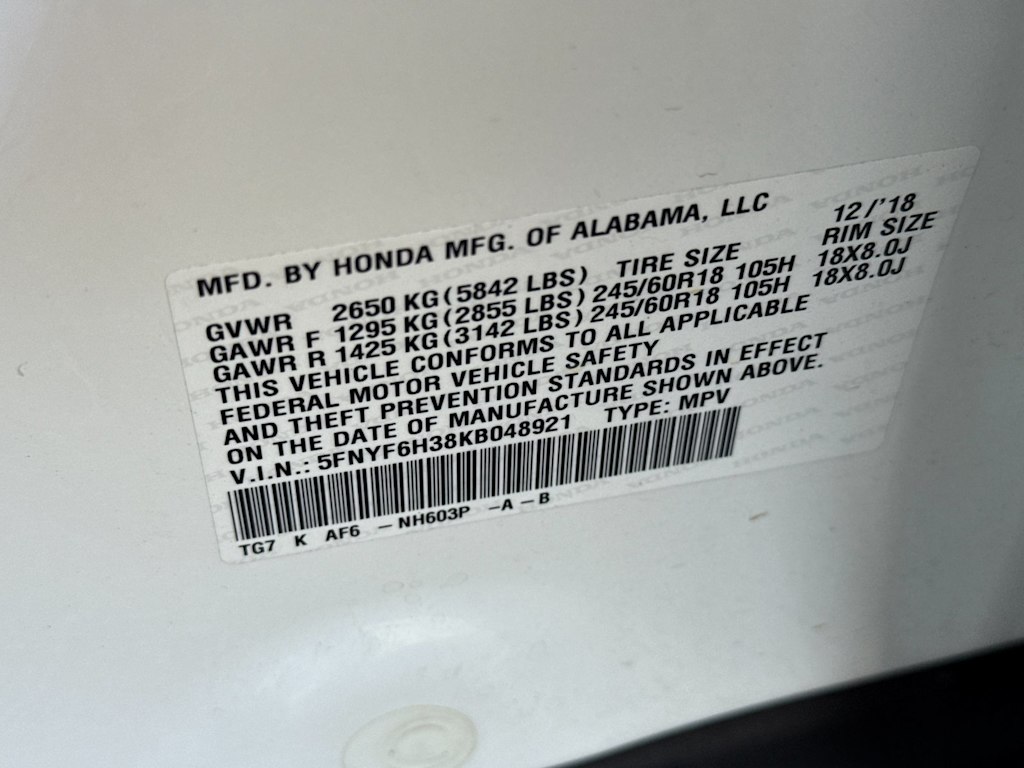 Thumbnail: 2019 Honda Pilot - 18