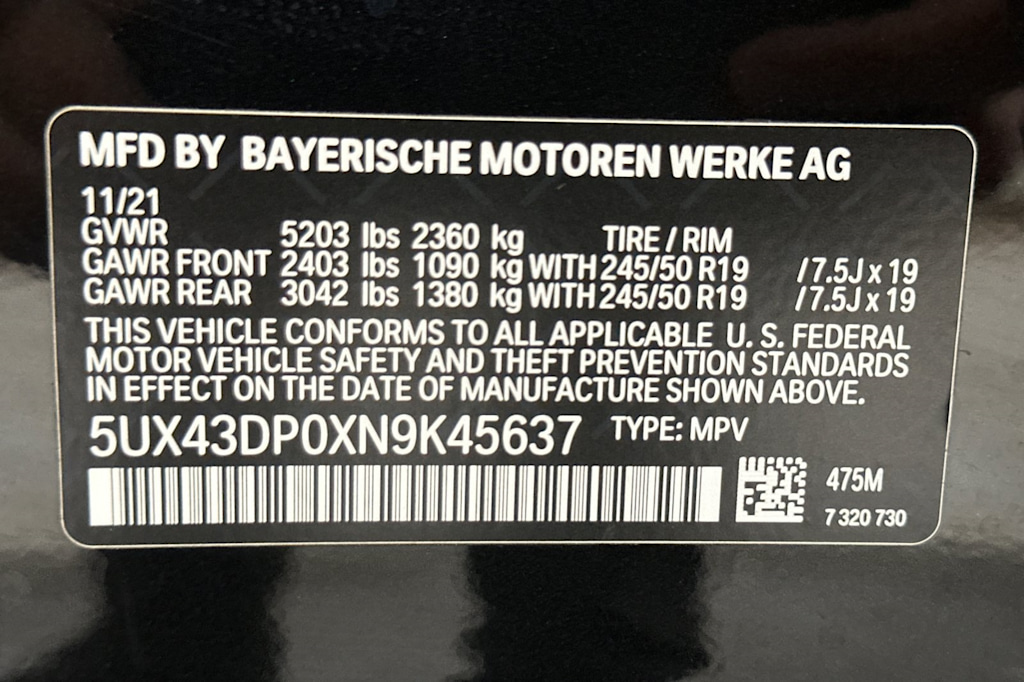 2022 BMW X3 sDrive30i 30
