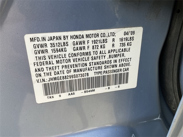 2009 Honda Fit Base 16