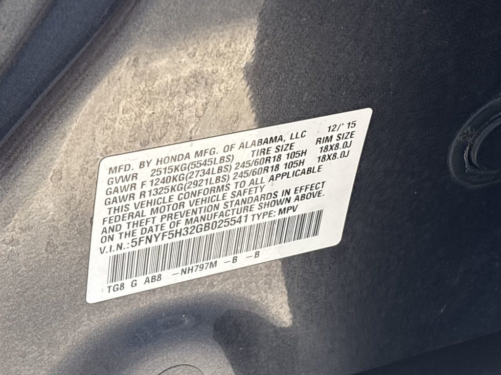 Thumbnail: 2016 Honda Pilot - 19