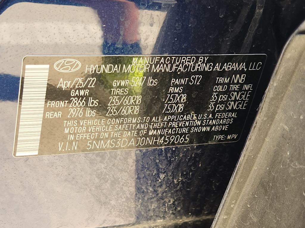 2022 Hyundai Santa Fe SEL 20