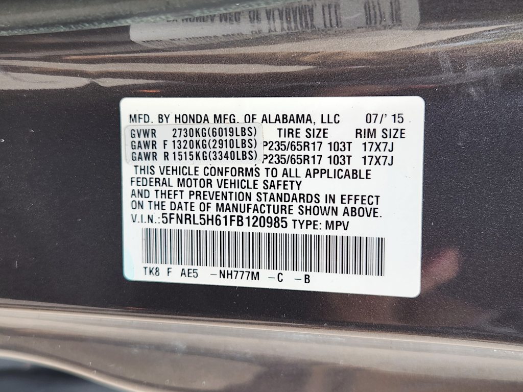 Thumbnail: 2015 Honda Odyssey - 17