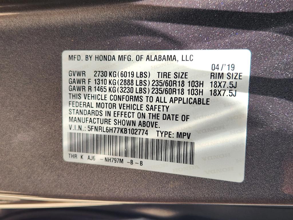 Thumbnail: 2019 Honda Odyssey - 36