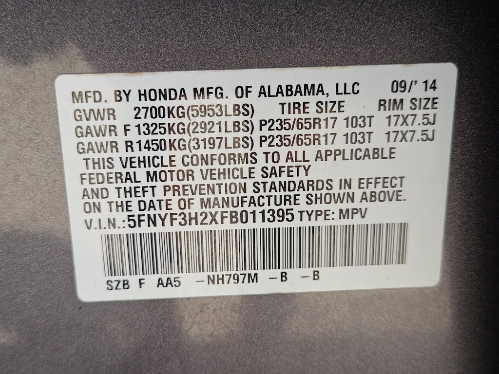 Thumbnail: 2015 Honda Pilot - 16