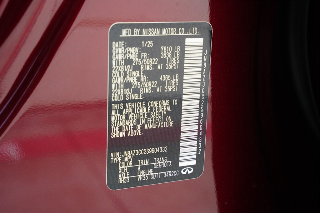 2025 INFINITI QX80 Autograph 18