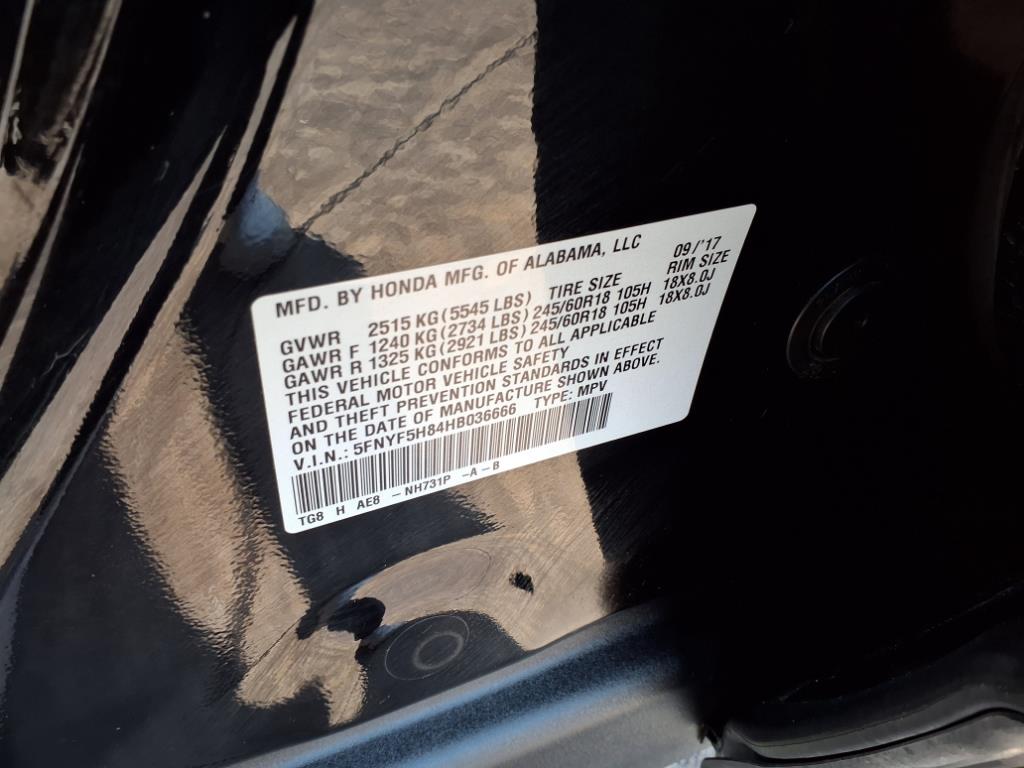 2017 Honda Pilot EX-L 20