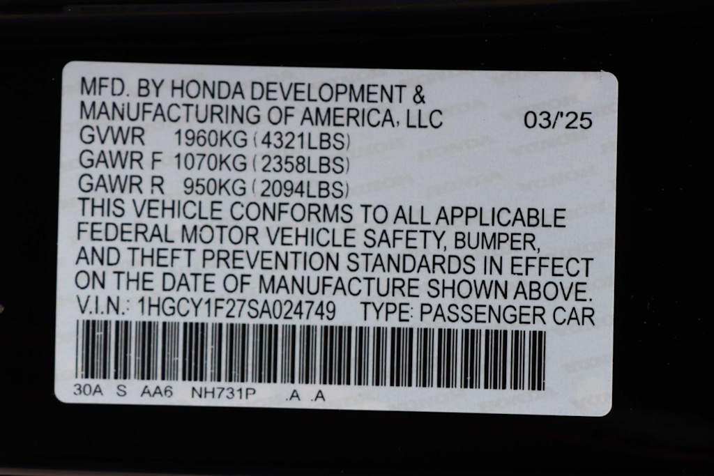 2025 Honda Accord LX 18