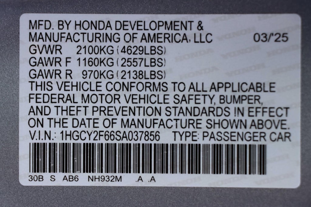 2025 Honda Accord EX-L 19