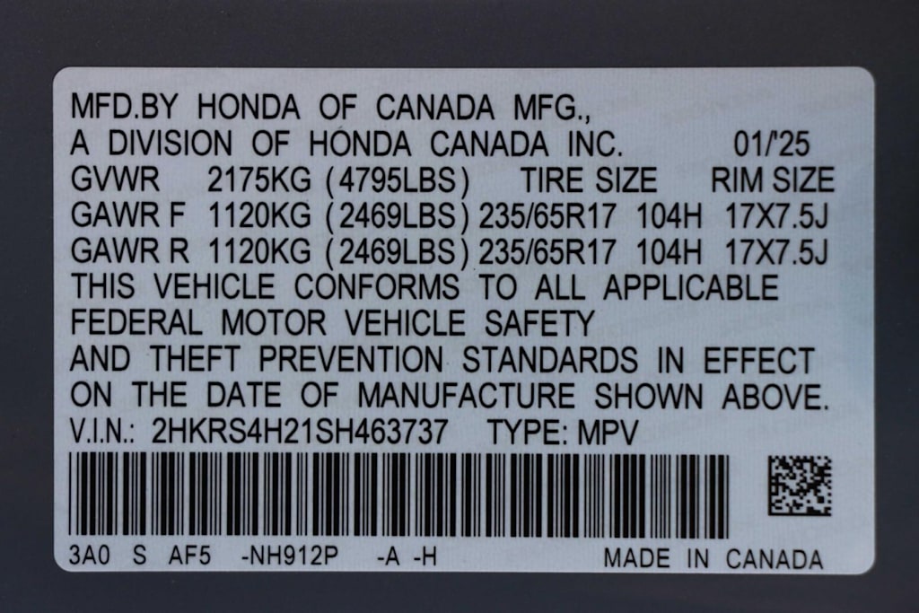 2025 Honda CR-V LX 18