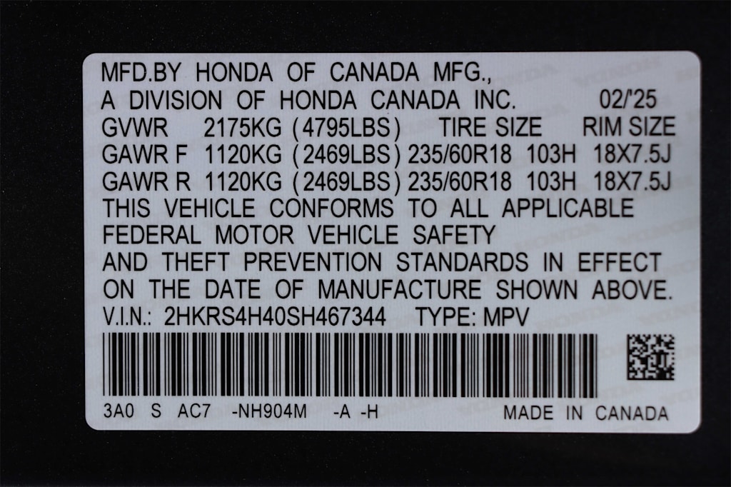 2025 Honda CR-V EX 19