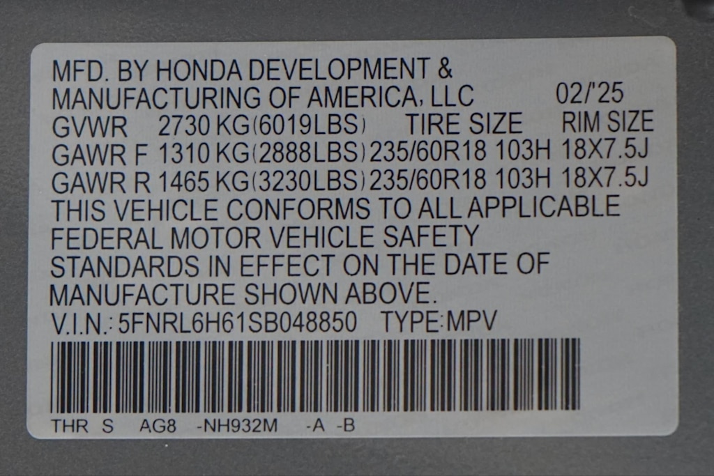 Thumbnail: 2025 Honda Odyssey - 18