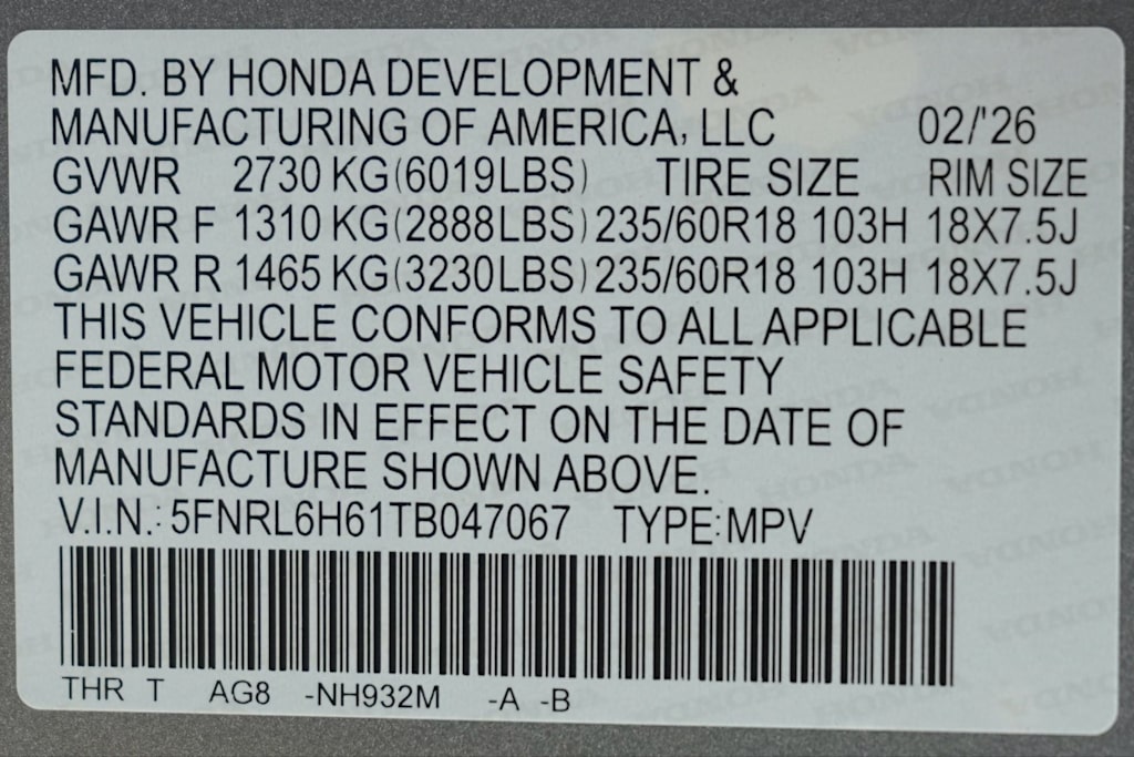 Thumbnail: 2026 Honda Odyssey - 30