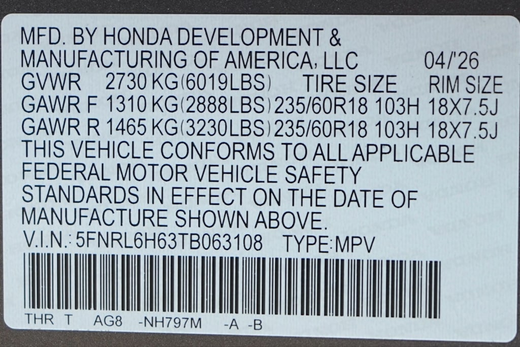 Thumbnail: 2026 Honda Odyssey - 19
