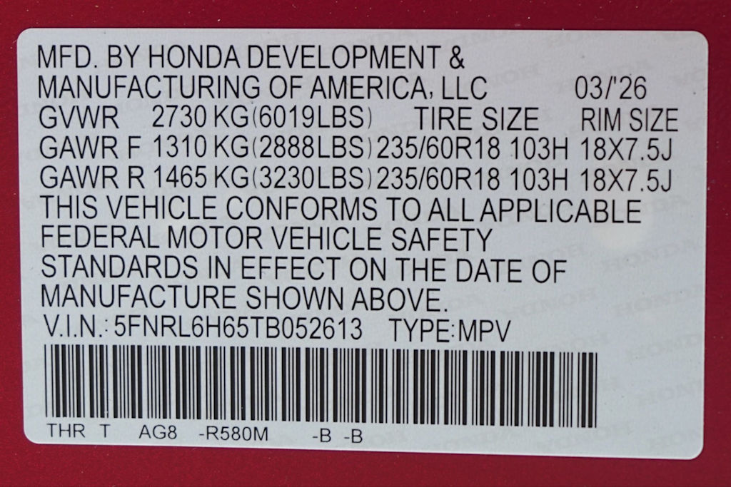 Thumbnail: 2026 Honda Odyssey - 19