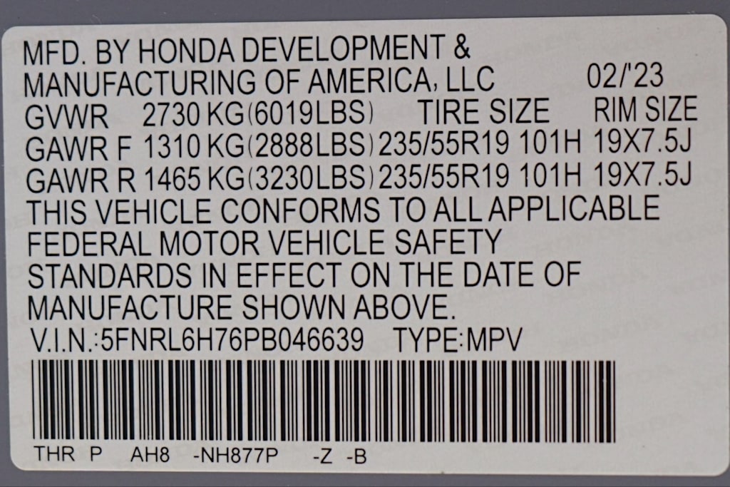 Thumbnail: 2023 Honda Odyssey - 30