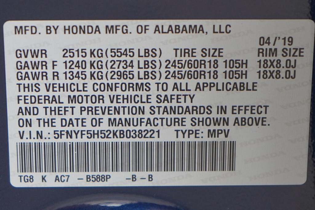 Thumbnail: 2019 Honda Pilot - 20