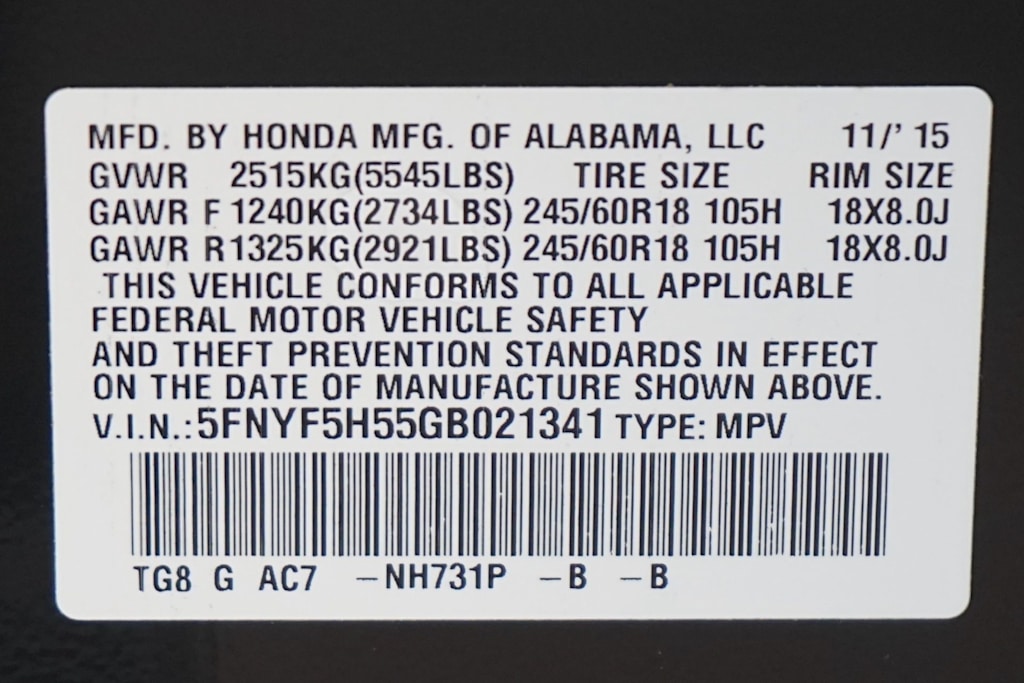 Thumbnail: 2016 Honda Pilot - 30