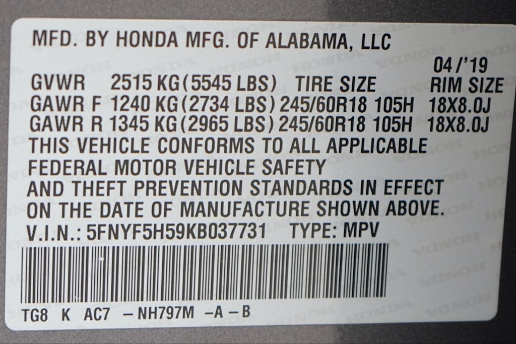 Thumbnail: 2019 Honda Pilot - 30