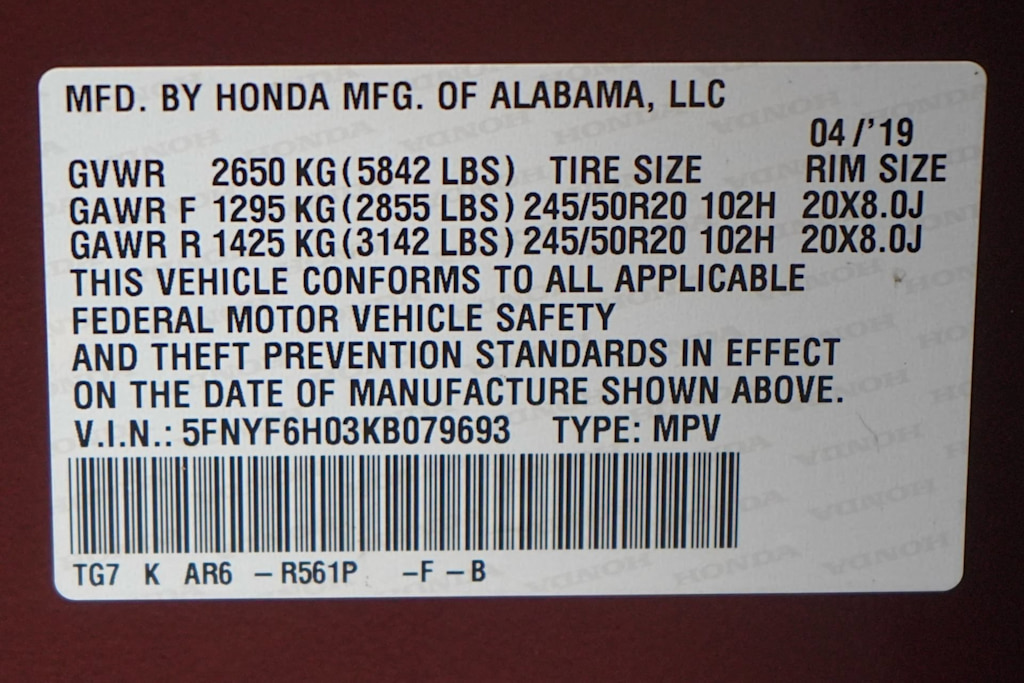 Thumbnail: 2019 Honda Pilot - 30