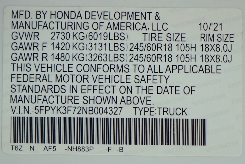 Thumbnail: 2022 Honda Ridgeline - 18