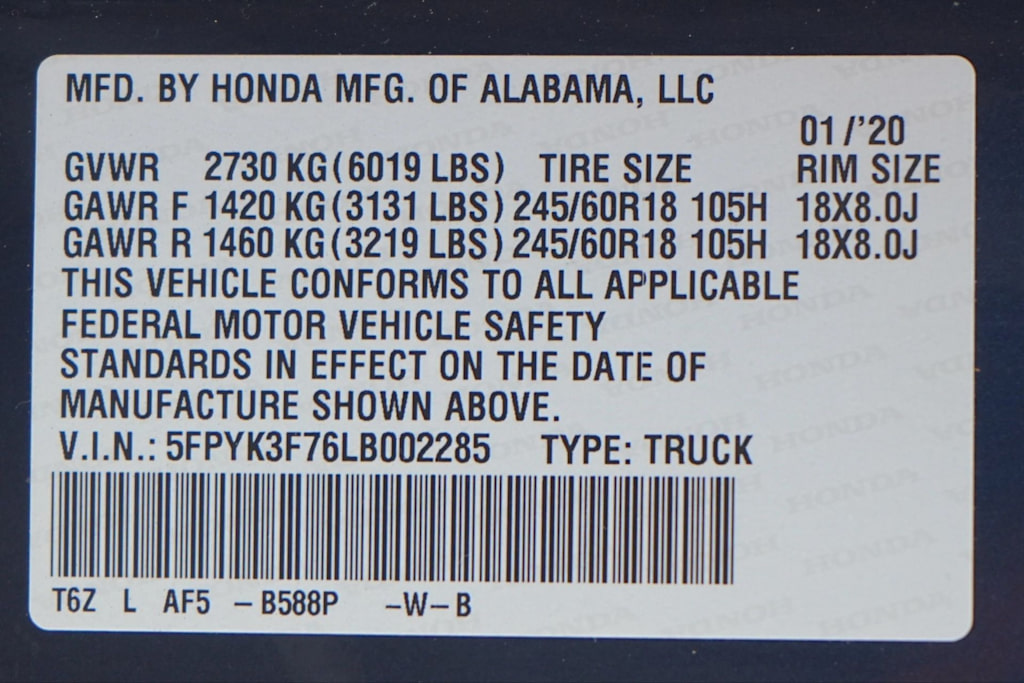 Thumbnail: 2020 Honda Ridgeline - 30