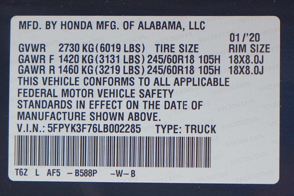 Thumbnail: 2020 Honda Ridgeline - 30
