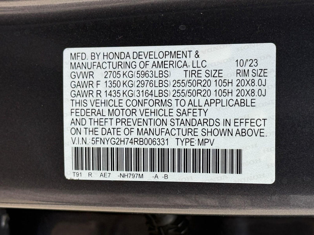 2024 Honda Pilot Touring 20
