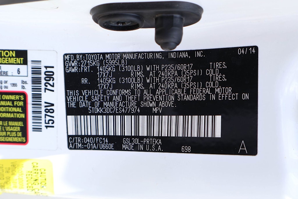 Thumbnail: 2014 Toyota Sienna - 20