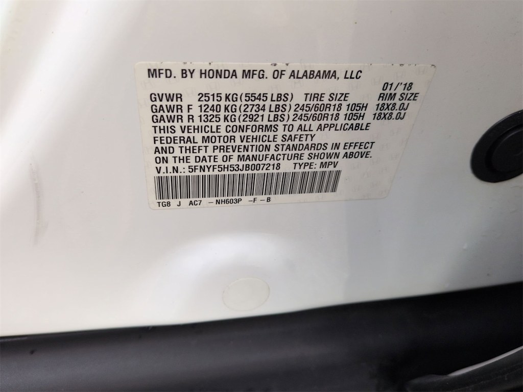 Thumbnail: 2018 Honda Pilot - 17