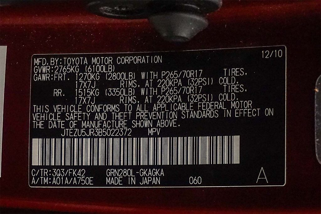 Thumbnail: 2011 Toyota 4Runner - 17