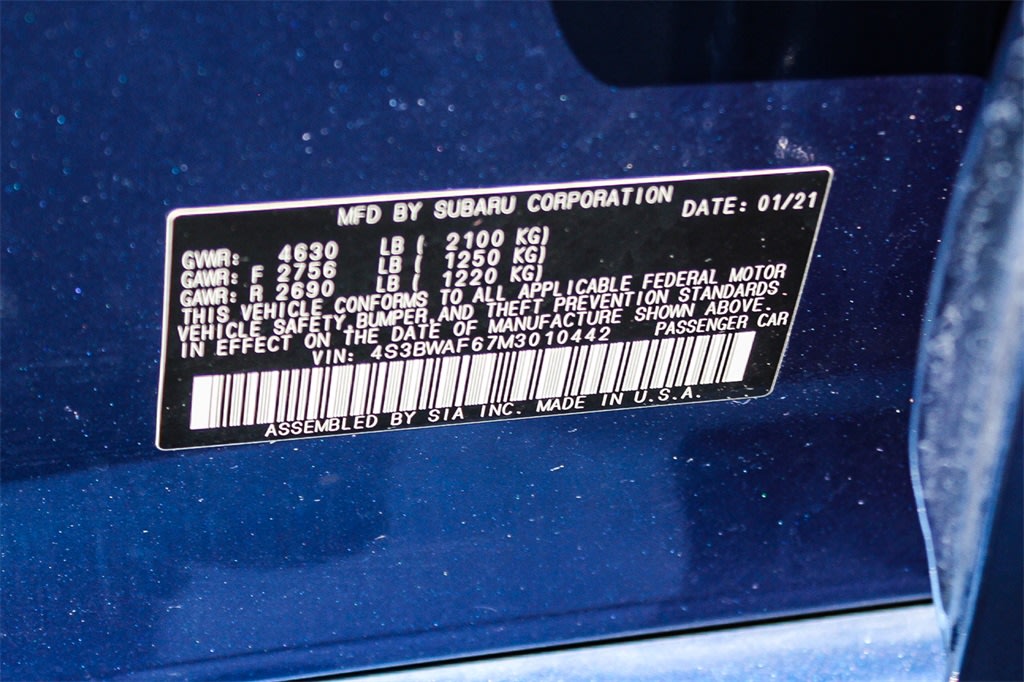 2021 Subaru Legacy Premium 28